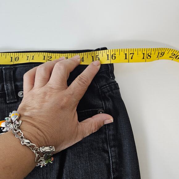 LRL Lauren Jeans Co Ralph Lauren Black Classic Straight Leg Jeans Sz10 Worn Look - Picture 7 of 10